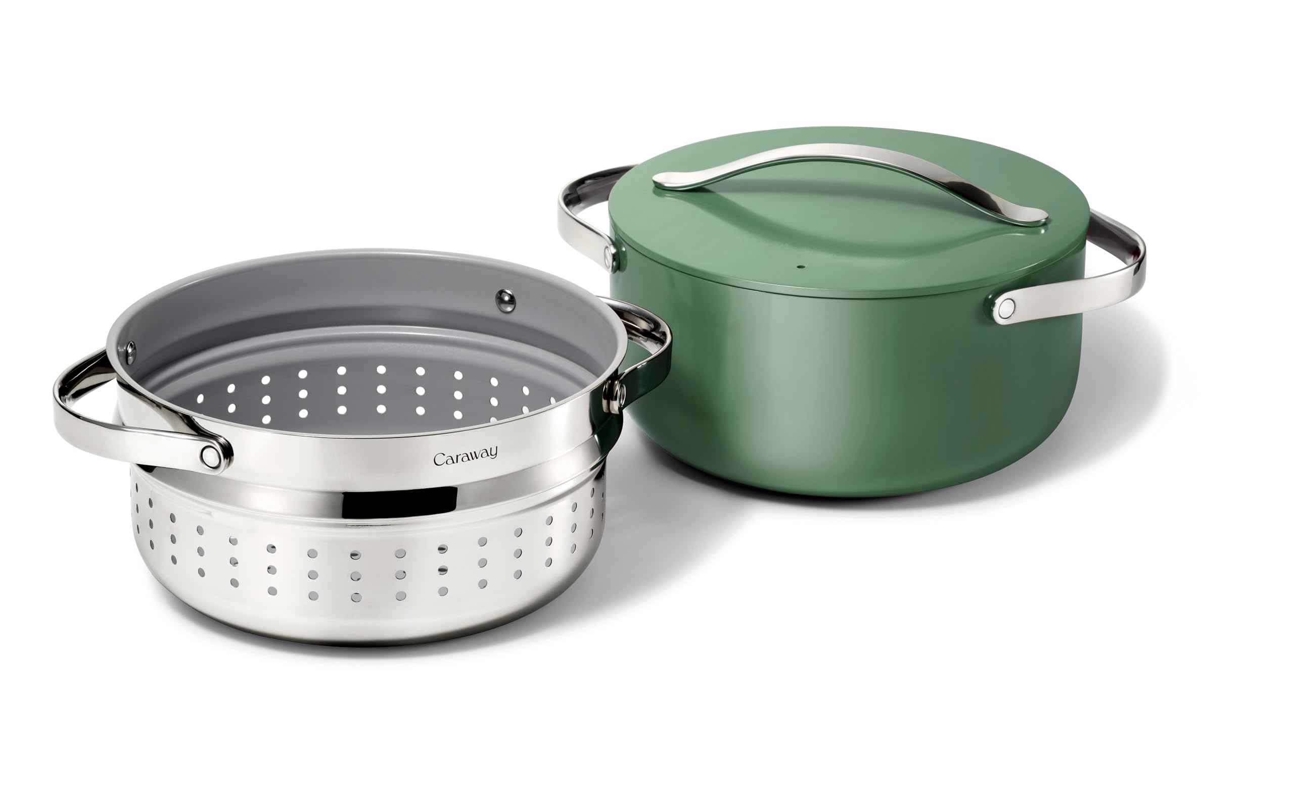 Cocotte Caraway 6,5 L – Céramique antiadhésive avec cuiseur vapeur