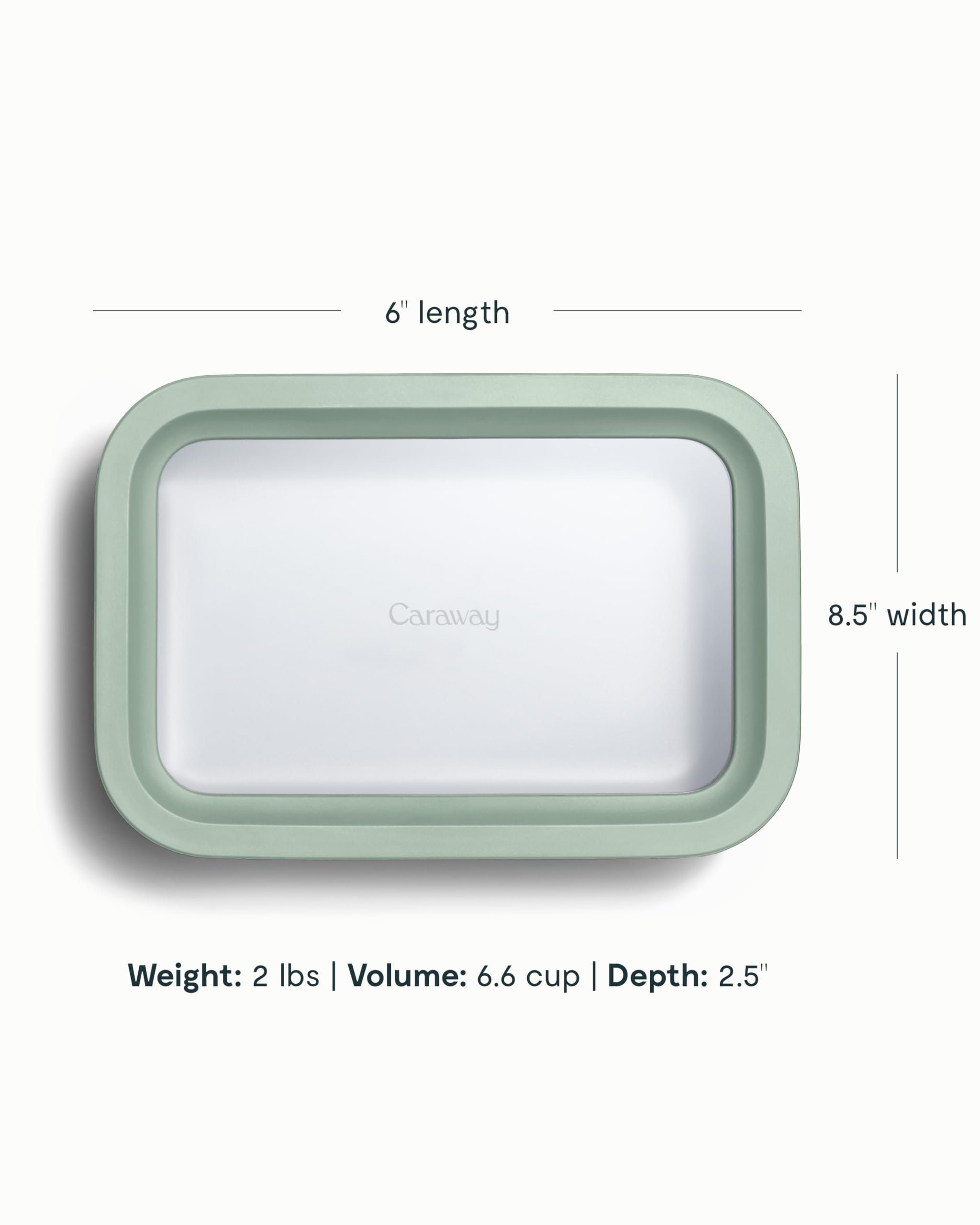Set de 6 boîtes de conservation Caraway – Verre céramique 1,6 L