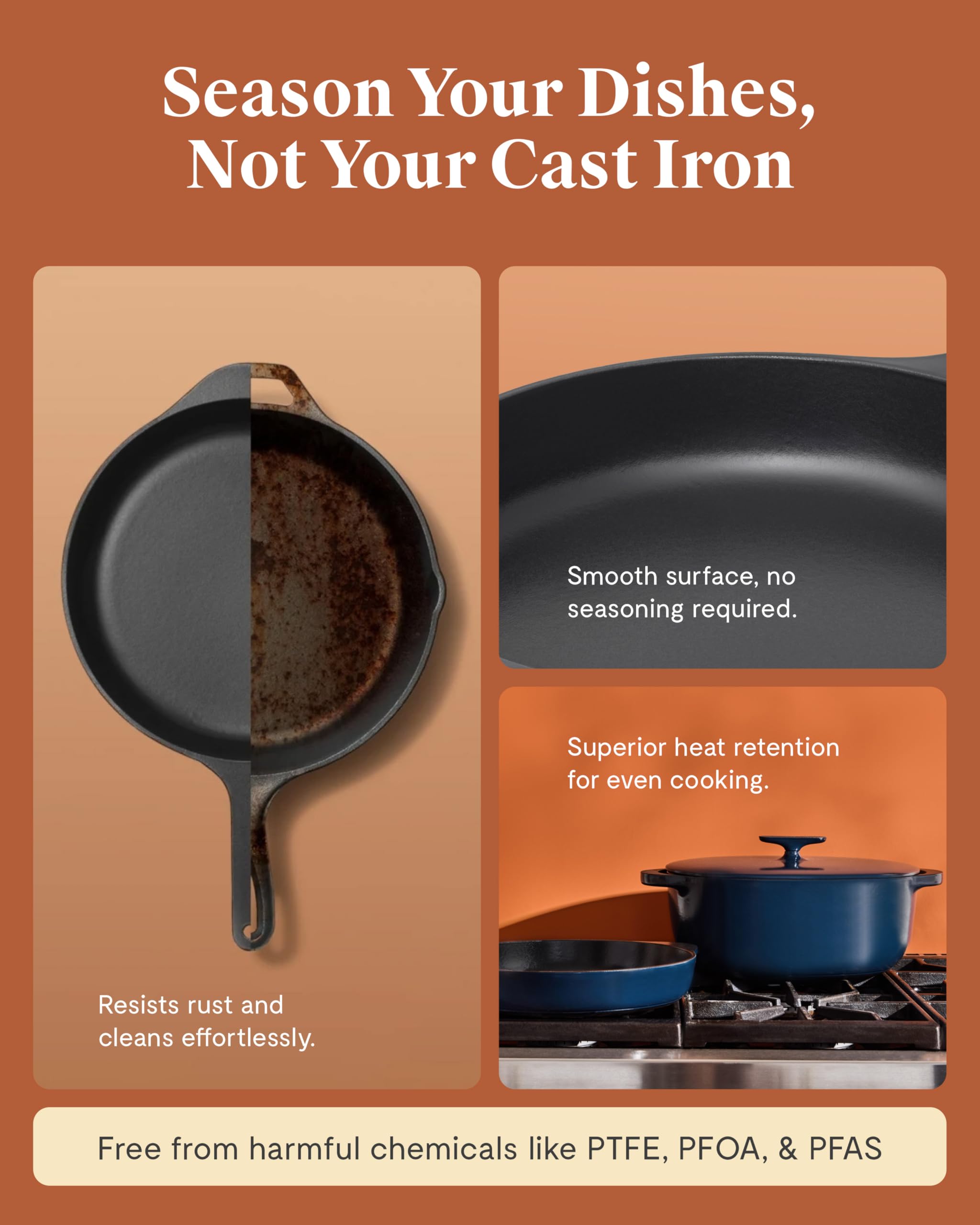 Enameled Cast Iron Dutch Oven - 8qt Dutch Oven With Lid - 3 Layer Enamel Coating
