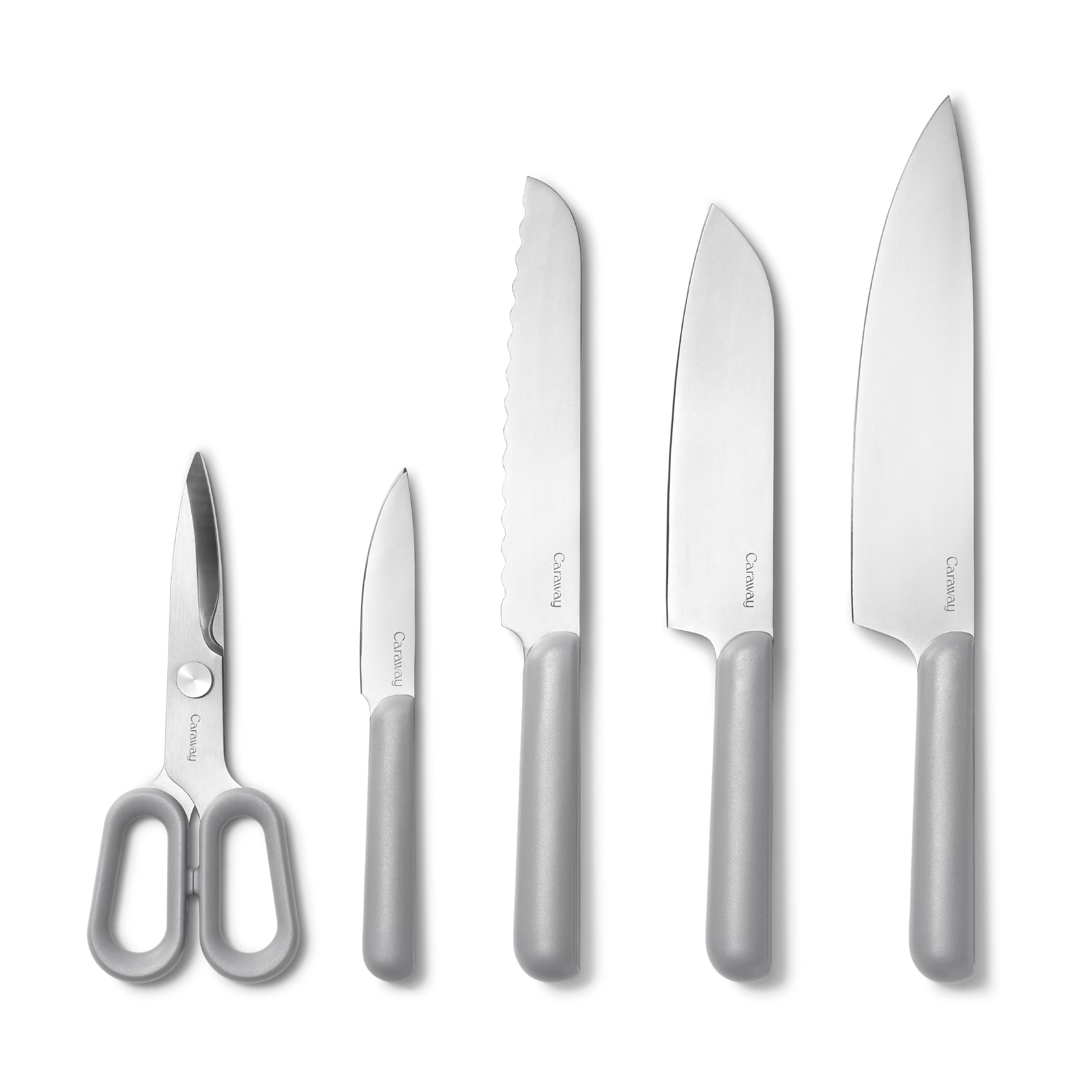 Ensemble de 5 Couteaux Caraway — Lames en Acier Allemand — Crème