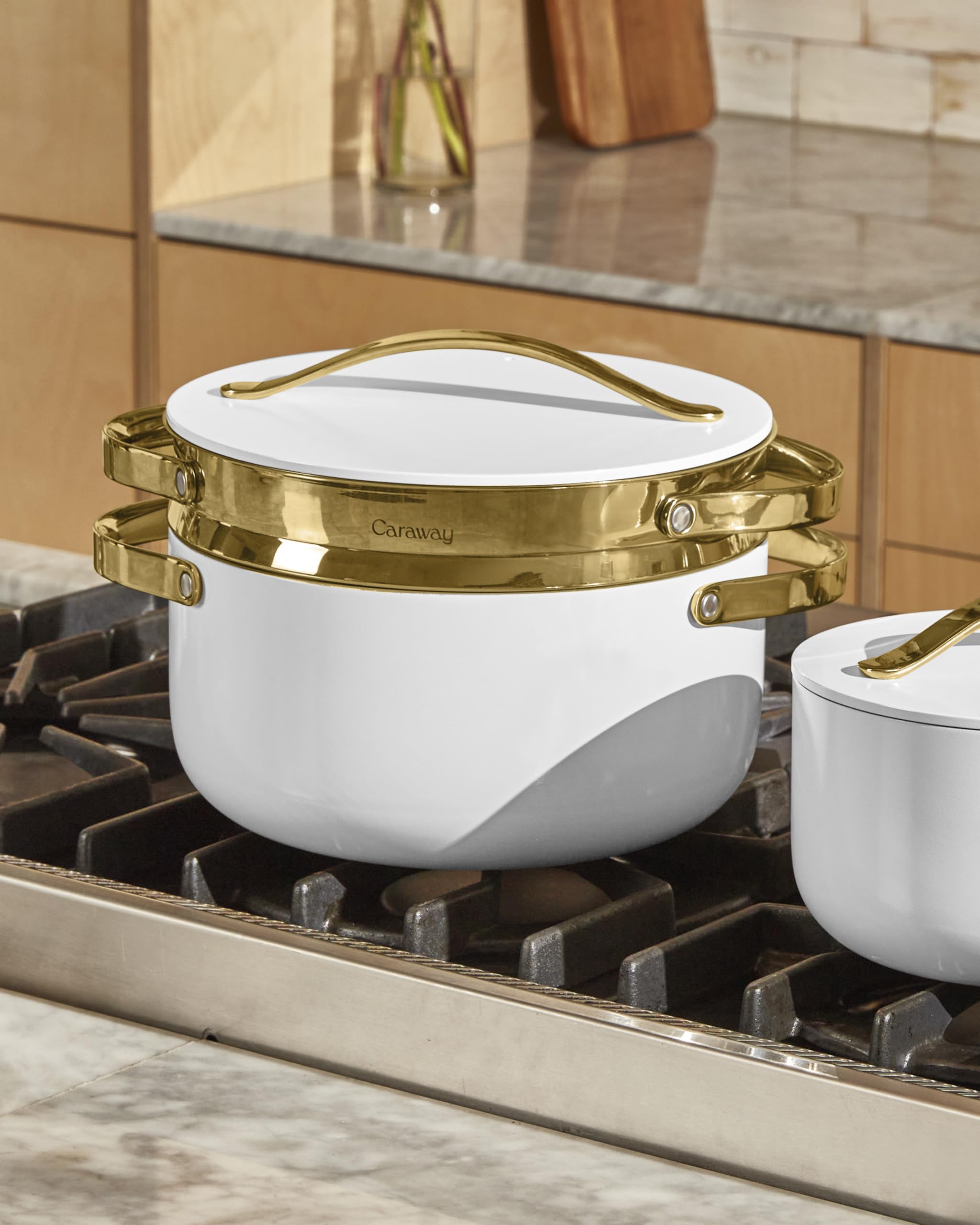 Cocotte Caraway 6,5 L – Céramique antiadhésive avec cuiseur vapeur