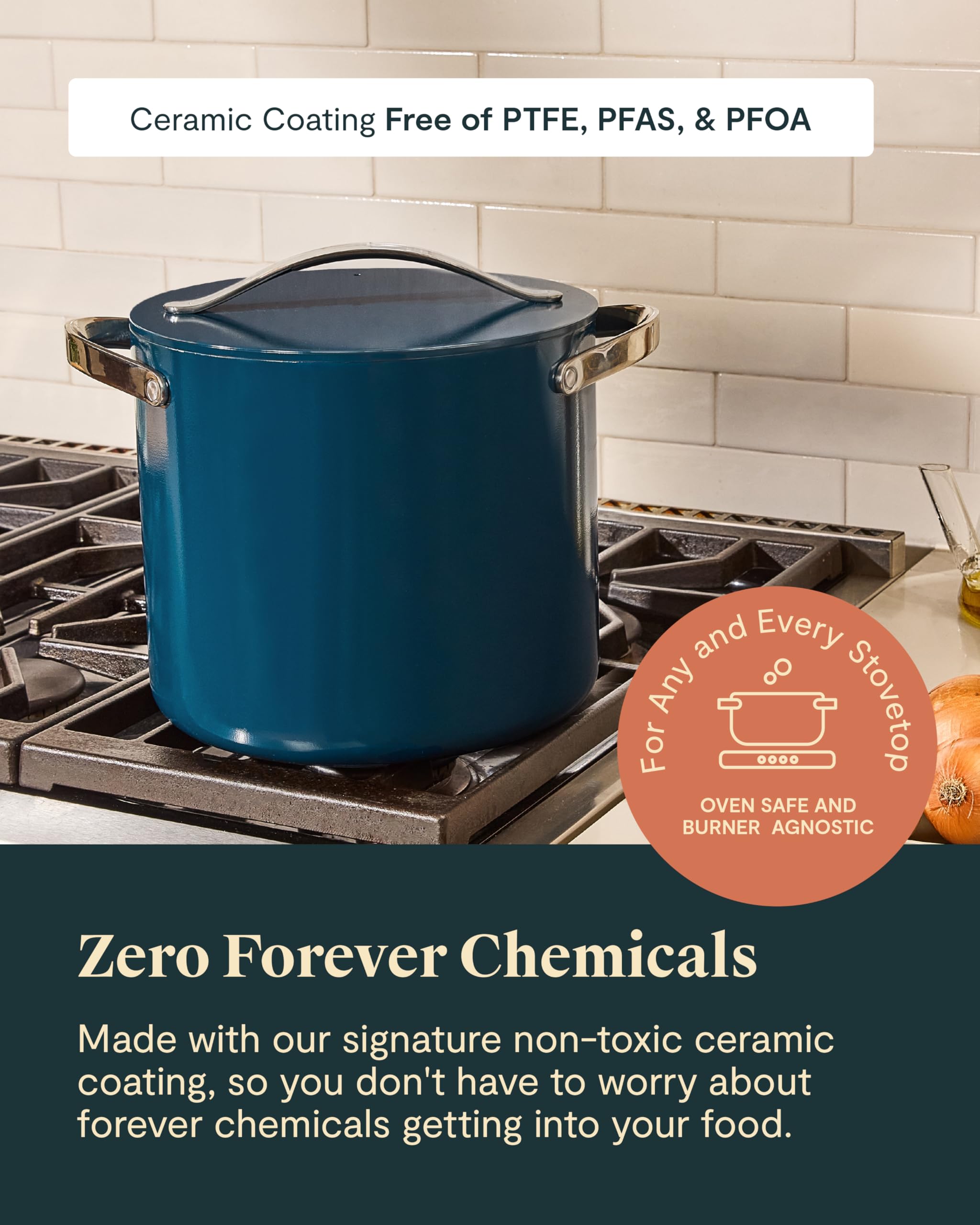 Marmite Caraway 12 Qt – Revêtement céramique, sans produits toxiques, avec couvercle
