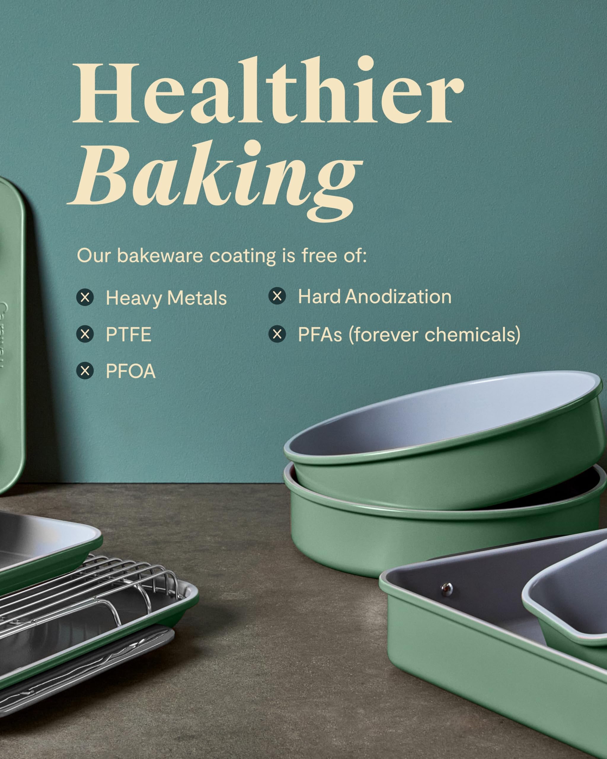 Set de moules et plaques de cuisson Caraway en céramique antiadhésive (11 pièces)