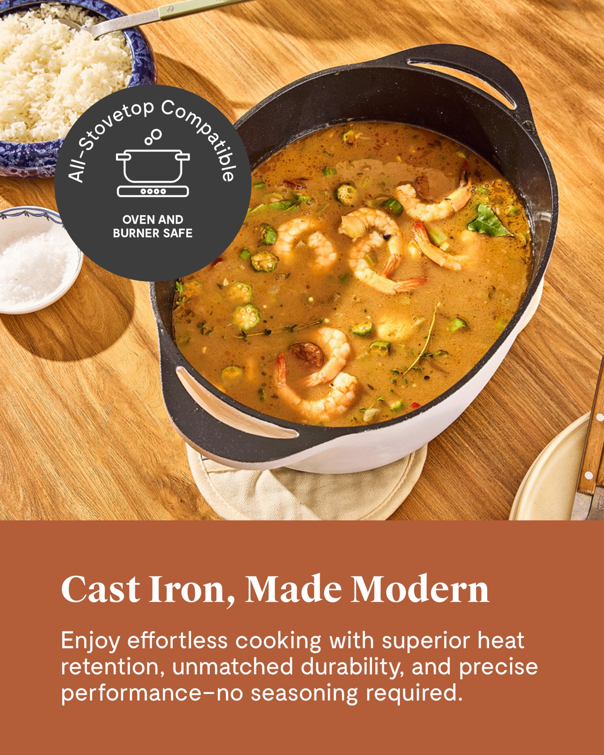 Enameled Cast Iron Dutch Oven - 8qt Dutch Oven With Lid - 3 Layer Enamel Coating