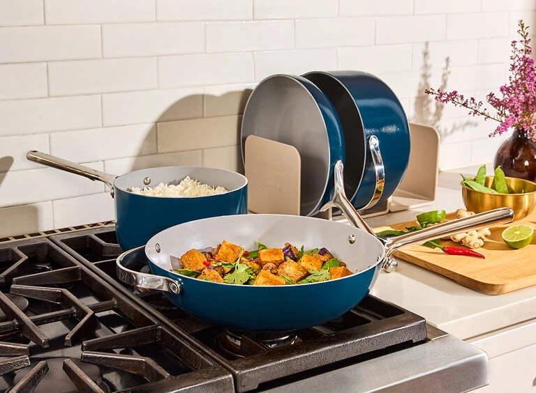 Poêle à wok Caraway 30 cm – Revêtement céramique antiadhésif, sans toxiques