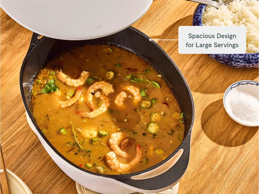 8.5 qt Enameled Cast Iron Oval Dutch Oven