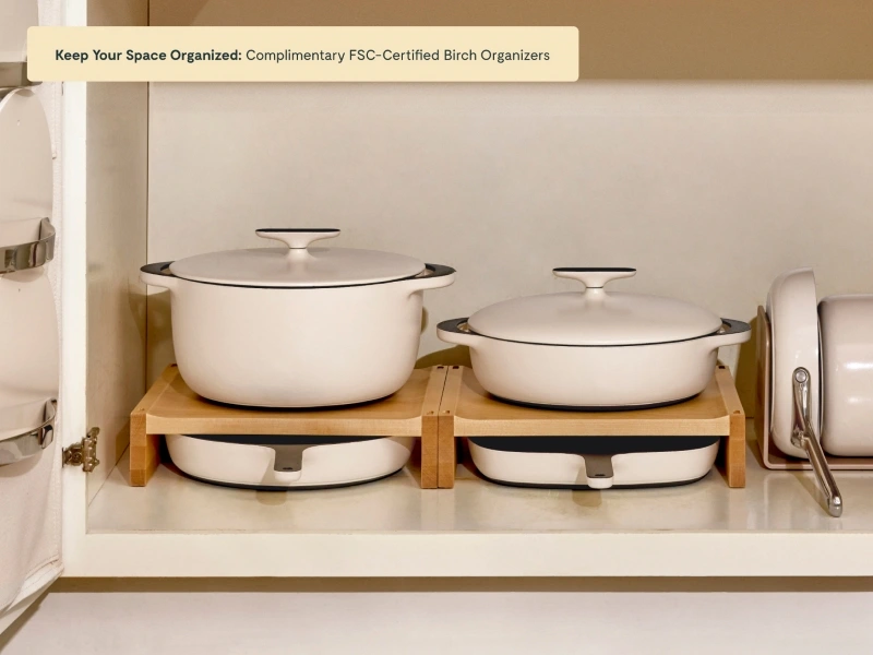 Ensemble en fonte émaillée Caraway — Casserole, poêle et braisière