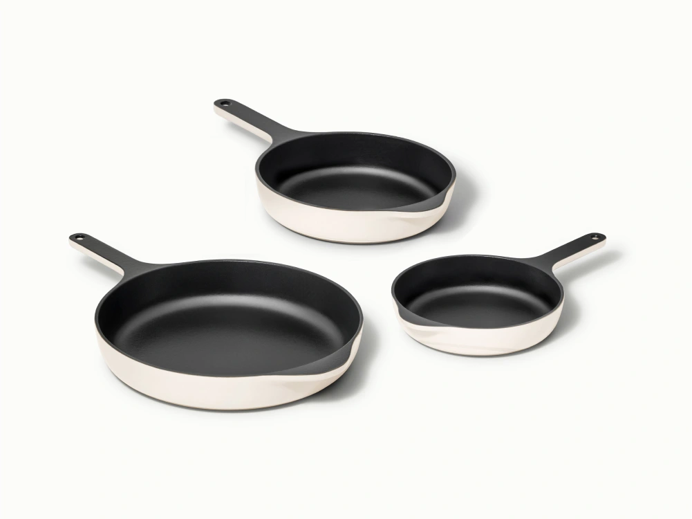 Caraway Trio de poêles en fonte émaillée
