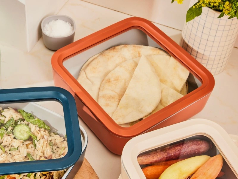 Trio de rangement alimentaire Caraway — 3 contenants en verre céramique
