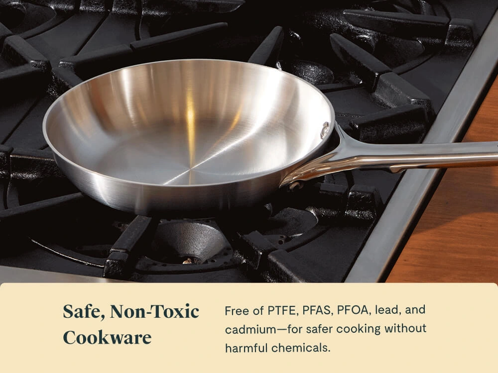 Poêle mini 20 cm (8 po) Caraway en acier inoxydable 5 plis — Compatible toutes cuissons, garantie à vie
