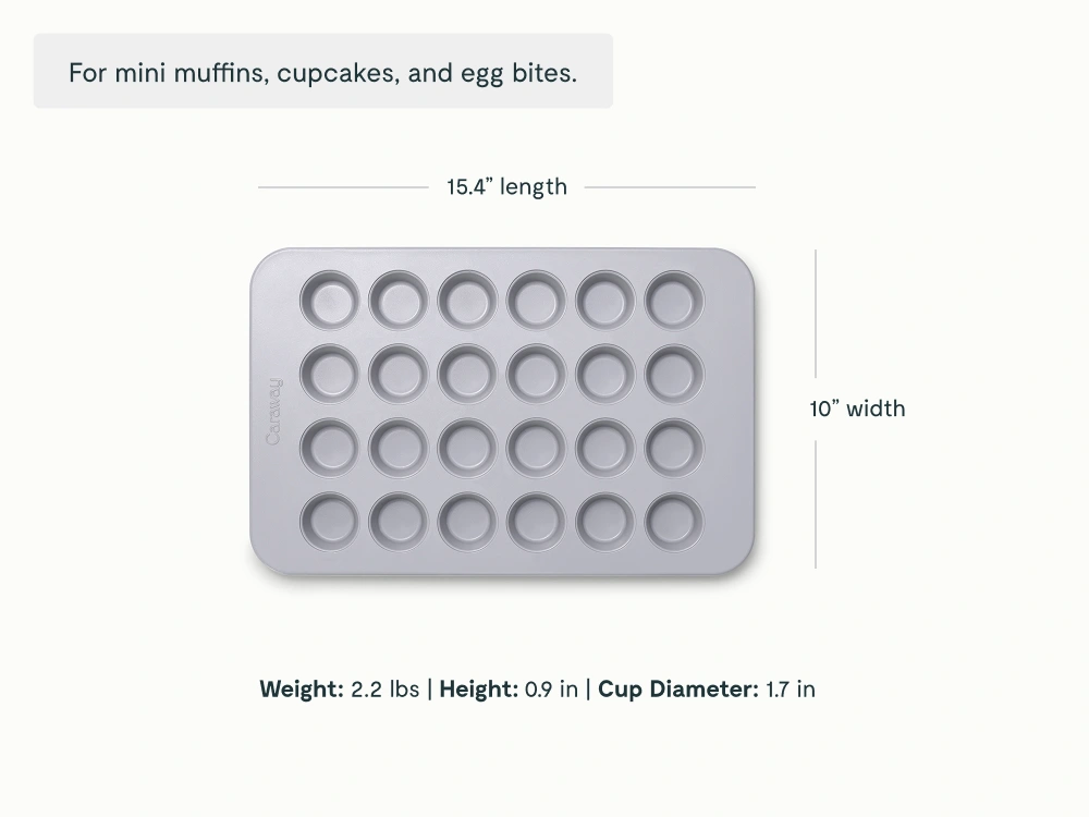 Duo de moules à mini muffins Caraway – Lot de 2 plaques de 24 alvéoles