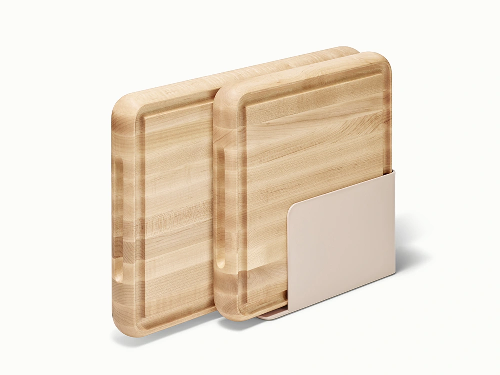 Caraway Set de planches à découper et à servir en bois de bout - lot de 2