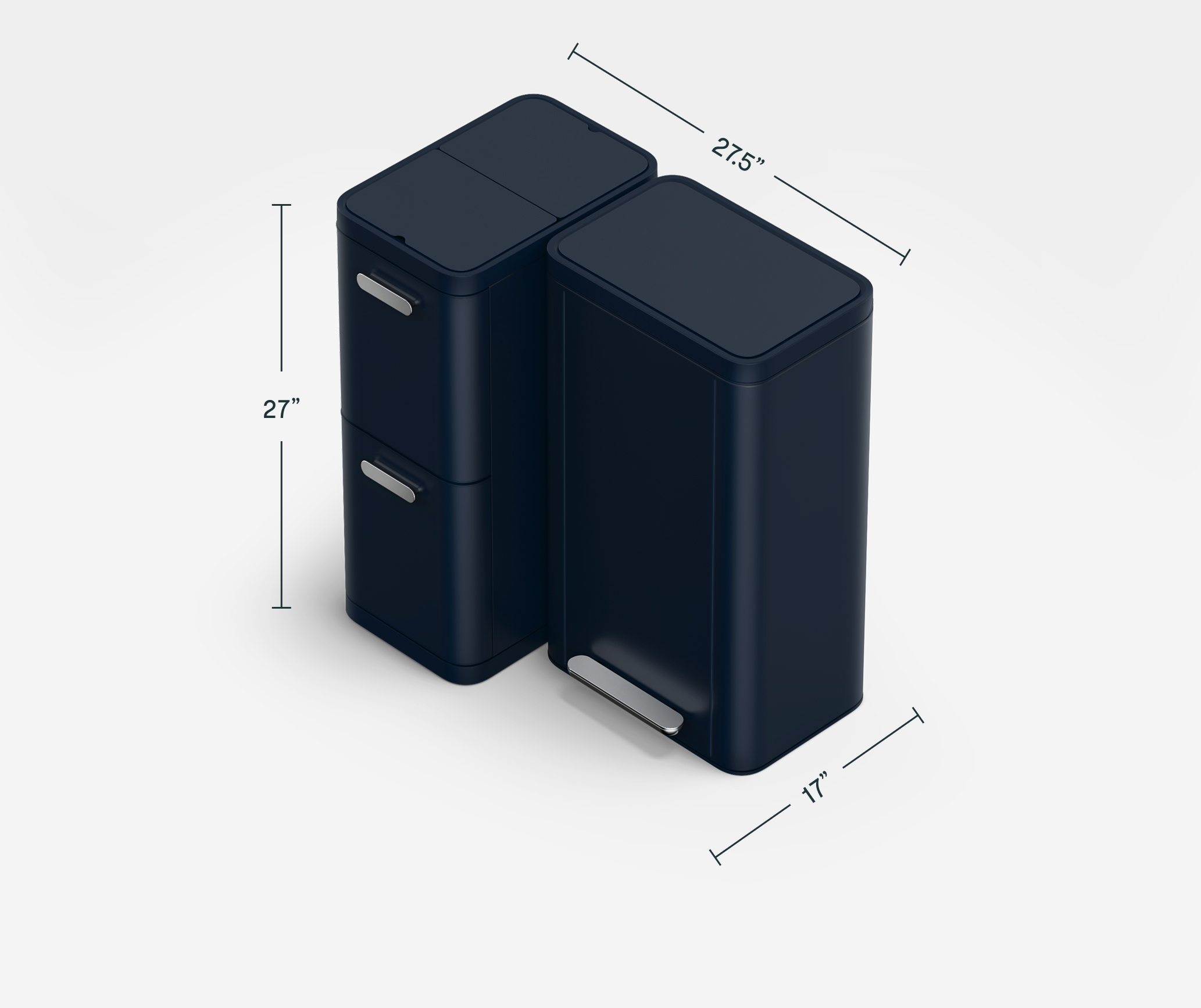 Duo Poubelle et Recyclage (Rectangulaire)